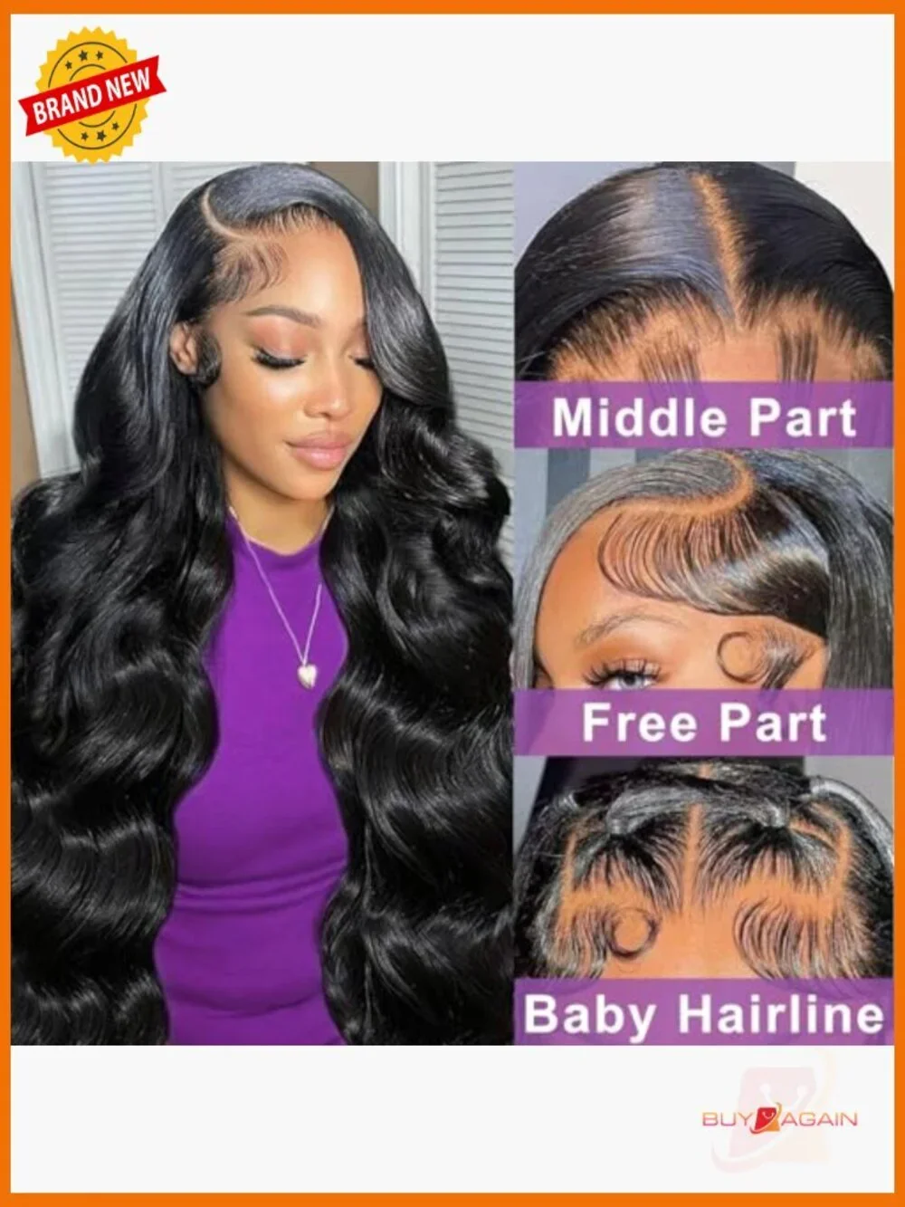 200 Density Body Wave Human Hair Wig 13x4 HD Lace Front Pre-Plucked Glueless 24